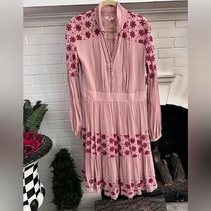 byTiMo Pink Broderie Anglaise Dress - Elegant Pink Floral Dress